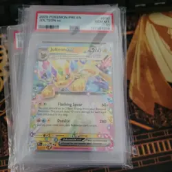 Pokemon Prismatic Evolutions Jolteon ex 030/131 Surprise Box Stamped PSA 10 - Image 1