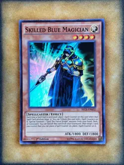 Yugioh Skilled Blue Magician SECE-EN032 Super Rare 1st Ed NM - Image 1