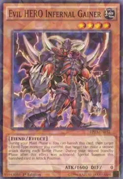 1x (EX) Evil HERO Infernal Gainer - BP03-EN032 - Shatterfoil - 1st Edition YuGi - Image 1