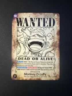 One Piece OP09 EN Monkey.D.Luffy Wanted Alternate Art #119 OP05-119 - Image 1