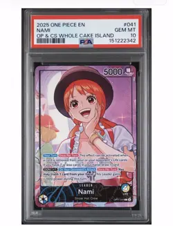 2025 ONE PIECE WHOLE CAKE ISLAND ARC PROMOS #041 NAMI PSA 10 - Image 1