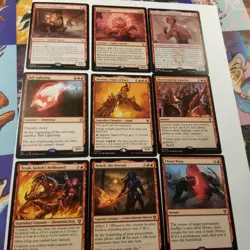 Magic The Gathering Red Cards Chaos Warp Neheb, The Eternal Akroma Jaxis - Image 1