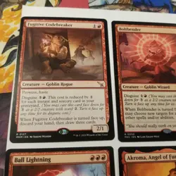 Magic The Gathering Red Cards Chaos Warp Neheb, The Eternal Akroma Jaxis - Image 2