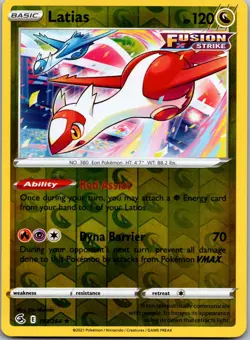 Latias 193/264 - SWSH08: Fusion Strike Pokemon NM Reverse Holo - Image 1