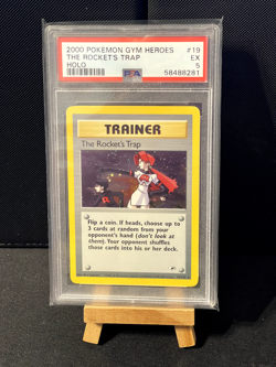Pokemon Gym Heroes 2000 The Rocket's Trap 19/132 PSA 5 - Image 1
