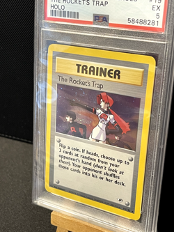 Pokemon Gym Heroes 2000 The Rocket's Trap 19/132 PSA 5 - Image 2