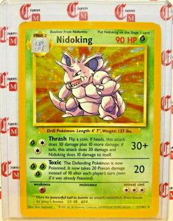 Nidoking - HOLO Rare 11/102 Pokemon TCG Unlimited 1999 WOTC Wizards Of The Coast - Image 1