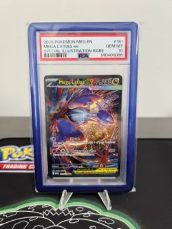 2025 POKEMON MEGA EVOLUTION ILLUSTRATION RARE#181 MEGA LATIAS EX PSA 10 - Image 1