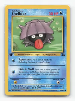 Pokemon TCG - Shellder 54/62 Moderately Played Common Fossil 1st Edition - Image 1