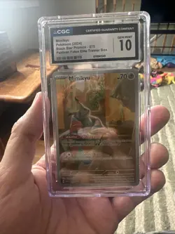 CGC 10 - Mimikyu 075 - Black Star Promos - Paldean Fates ETB - Pokemon TCG - Image 1