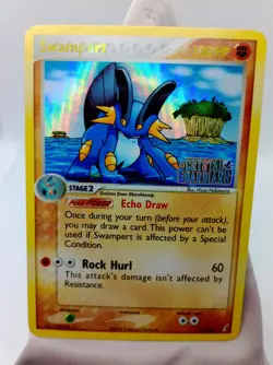 Pokemon Swampert 27/100 Reverse Holo Stamped Pokemon EX Crystal Guardians - Image 1