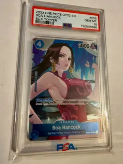 2023 ONE PIECE CCG OP02-059 BOX TOPPER #059 BOA HANCOCK PSA 10 - Image 1