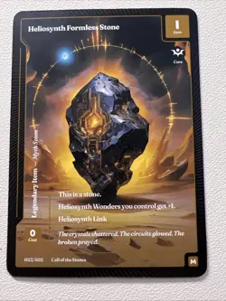 Wonders of The First Call Of The Stones Heliosynth Formless Stone MYTHIC Paper - Image 1