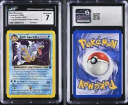 1999 Pokemon Rocket Dark Gyarados CGC 7 Prerelease Holo 8/82 CARD 031 - Image 1