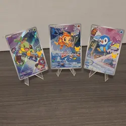 Pokemon Chimchar Piplup Turtwig MEP Promo Holo Cards Lot English 1st Partner - Image 1