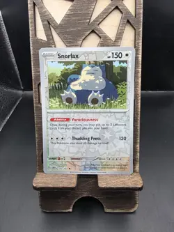 Pokemon TCG Snorlax Reverse Holo Card 143/165 Scarlet & Violet 151 - Image 1