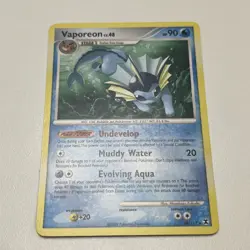Vaporeon Pokemon Card 2009 Platinum Rising Rivals Rare Regular 34/111 NM - Image 2