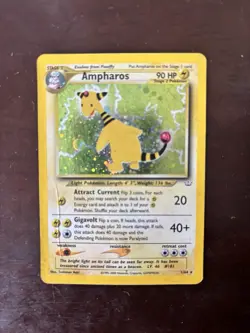 Pokemon Ampharos 90 HP Holo Rare Neo Revelation Unlimited 01/64 Card English - Image 1