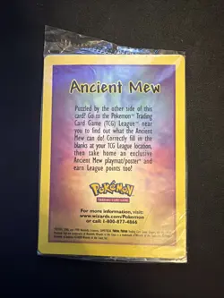 SEALED Ancient Mew Pokemon New Movie Promo Double Holo Foil Rare 1999-2000 Card - Image 1