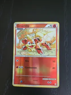 Growlithe 65/123 (Reverse Holo) HeartGold SoulSilver Pokemon card TCG - Image 1