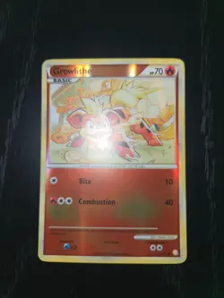 Growlithe 65/123 (Reverse Holo) HeartGold SoulSilver Pokemon card TCG - Image 2