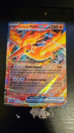 Team Rocket's Moltres ex 31/182 Full-Art Pokemon card - Image 2