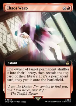Chaos Warp Extended Art (Surge Foil) #1064 (NM) - MTG - Doctor Who Magic - Image 2