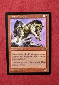 Canyon Wildcat - Tempest Vintage Magic The Gathering MTG 90’s Classic - Image 1