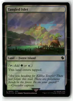Tangled Islet (Surge Foil) Commander: Final Fantasy Foil MAGIC MTG NM - Image 1