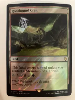 Rootbound Crag (Surge Foil) 0416 (NM) Final Fantasy FIC Magic MTG - Image 1
