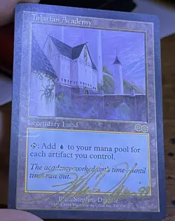 Tolarian Academy Signed Stephen Daniele Gold Ink 1999 NM MTG Urza’s Saga - Image 3