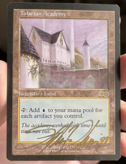 Tolarian Academy Signed Stephen Daniele Gold Ink 1999 NM MTG Urza’s Saga - Image 5