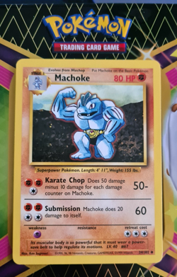 Machoke 34/102 Base Set - Uncommon - Pokemon Card TCG - WOTC LP - Image 1