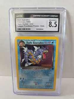 1999 CGC 8.5 Pokemon Team Rocket Dark Gyarados Prerelease Promo Holo #8/82 044 - Image 3