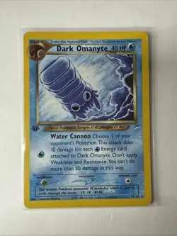 Dark Omanyte NM 37/105 1st Edition Neo Destiny Pokemon TCG Regular - Image 1