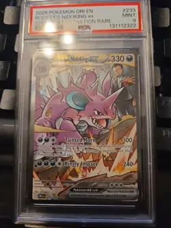 Pokemon 2025 Destined Rivals Team Rockets Nidoking EX Sir 233/182 PSA 9 - Image 1