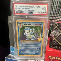 Pokemon Blastoise PSA 9 Holo Celebrations Classic Collection 2/102 English 2021 - Image 1