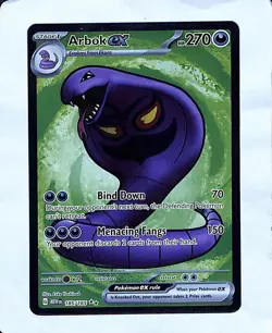 Arbok ex 185/165 Scarlet & Violet 151 Full Art Ultra Rare Holo Pokemon Card NM - Image 1