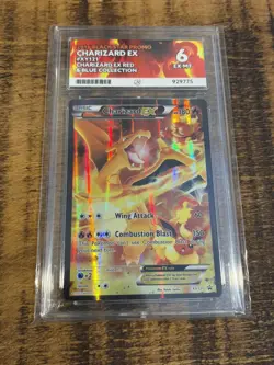Pokemon TCG Charizard EX Black Star Promo Holo Card XY/121 Ace Grading 6 - Image 1