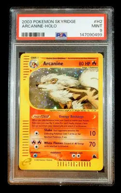 2003 Pokemon Arcanine Skyridge H2/H32 2/32 Holo Foil PSA 9 - Image 1