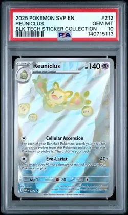 2025 POKEMON SVP EN-SV BLACK STAR PROMO #212 REUNICLUS PSA 10 - Image 1