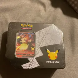 Pokemon TCG Card: Celebrations Lance's Charizard In Large Tin 25th Anniversary 820650809873 - Image 1
