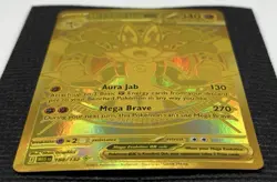 Mega Lucario ex 188/132 Hyper Rare Gold Mega Evolution Pokemon TCG 10 Contender - Image 4