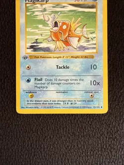 Magikarp Base Set 35/102 1st Edition Shadowless Pokemon TCG Card - Image 3