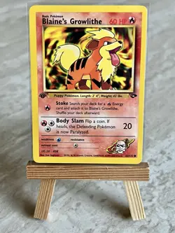 Pokemon TCG Blaine’s Growlithe 62/132 1st Edition Gym Challenge (English) - NM - Image 1