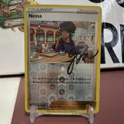 The Pokemon Company Nessa Crown Zenith 136/159 Trainer Reverse Holo Autographed… - Image 1