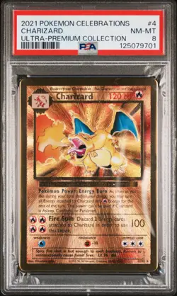 2021 POKEMON CELEBRATIONS ULTRA-PREMIUM COLLECTION #4 CHARIZARD PSA 8 - Image 1