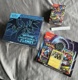 Pokemon Phantasmal Flames ETB w/ Booster Bundle and 2 pack blister - Image 1