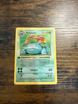 Pokemon Venusaur 1st Edition Shadowless Holo Rare 15/102 Base Set 100 HP English - Image 1