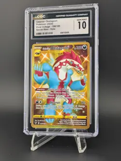 CGC 10 Galarian Obstagoon 198/185 Secret Rare Pokemon Vivid Voltage Holo - Image 4